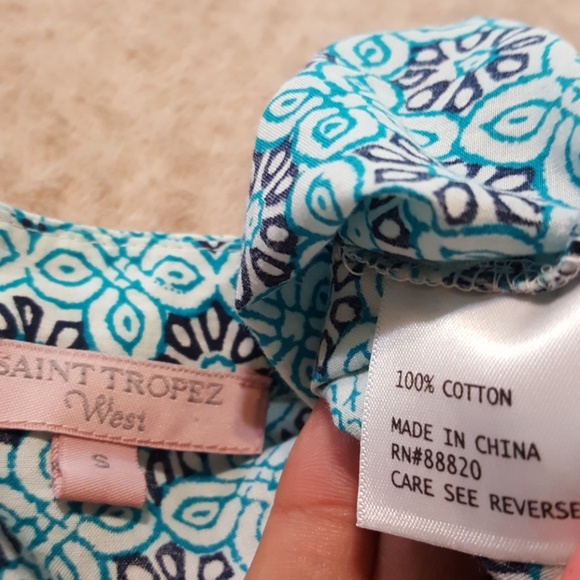 St. Tropez West Tunic Length Top/Blouse/Shirt. Sm. - Picture 8 of 8